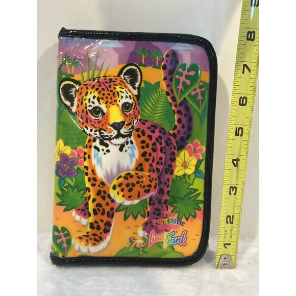 Vintage Lisa Frank Hunter The Cat Mini Zip Binder With Accessories - Picture 3 of 13